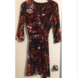 Just Taylor Sz. 12 Faux Wrap Dress Floral Print